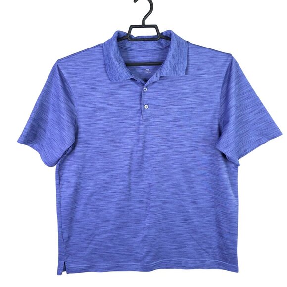 Mens Haggar Cool 18 Pro Purple Polo Shirt Short Sleeve 100% Polyester Size XL - Picture 1 of 8